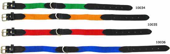 Collars in Nylon with Leather Aplication