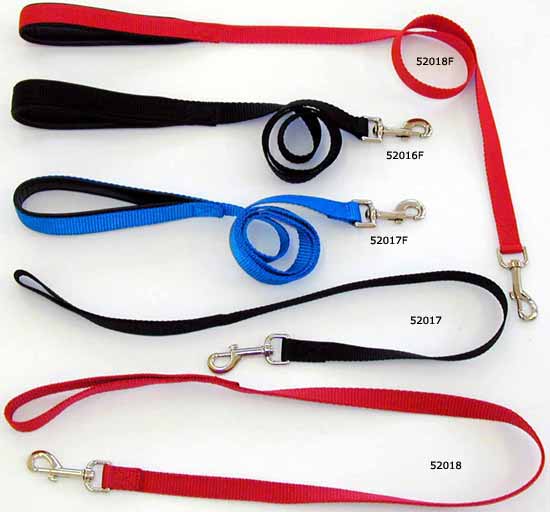 Simple and Lined Nylon Leashes
